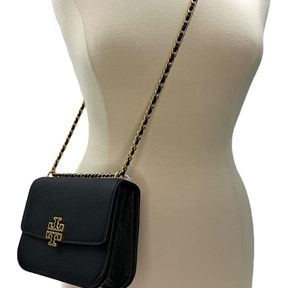 Tory Burch Small Black Leather Logo Bag - Picture 5 of 12